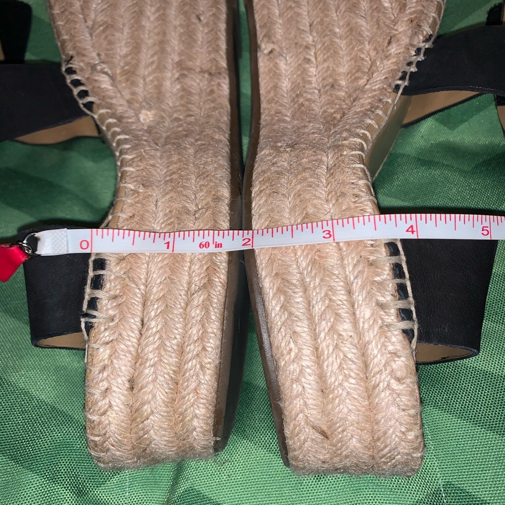Franco Sarto Black Wedge Platform Sandals - Picture 3 of 13